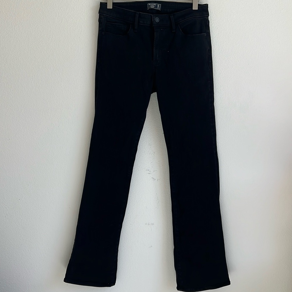 Abercrombie & Fitch Black Mid Rise Boot Jeans